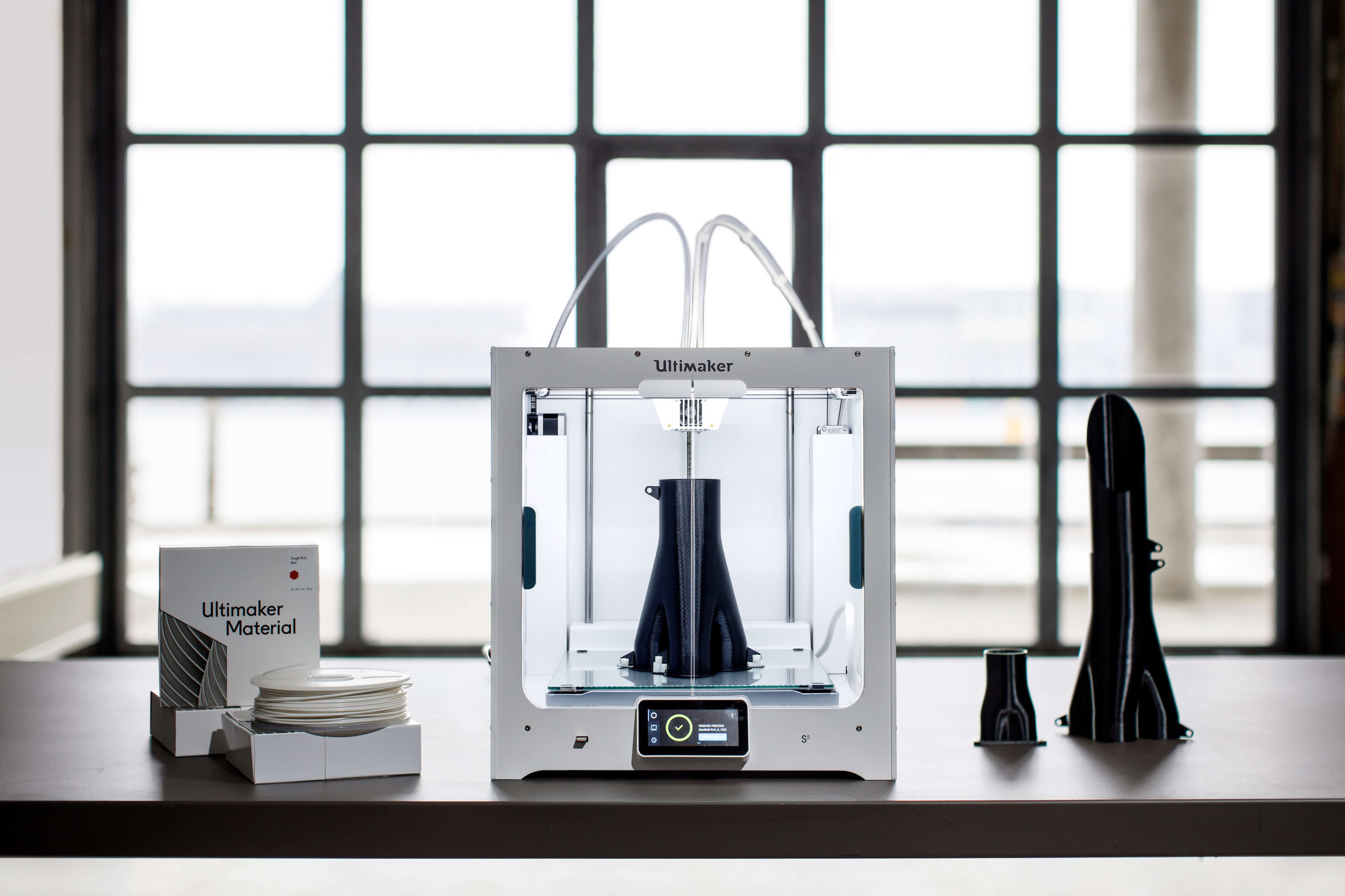 Ultimaker S5 sat on a desk