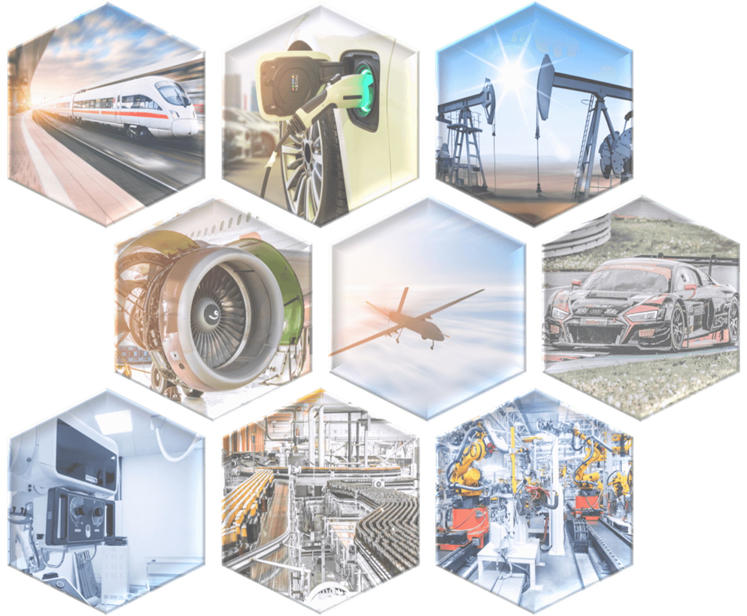 minifactory composite image hexagonal images